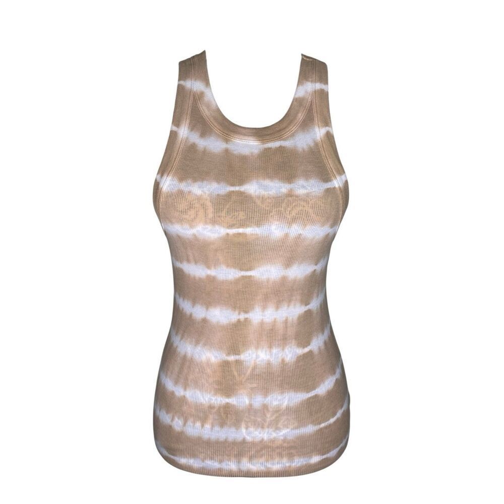 Divided H&M Ribbed Tie Dye Tank Top Fitted Sleeveless Stretch XS Beach Bohemian
